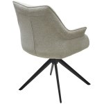 Стул OVE 360 град. поворот. RAVEN22 Бежево-белый, ткань / Черный, ®DISAUR