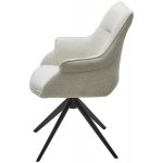 Стул OVE 360 град. поворот. RAVEN22 Бежево-белый, ткань / Черный, ®DISAUR