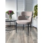 Стул VALTER AR627-11B Молочный, ткань / Черный каркас, ®DISAUR