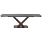 Стол BLANCO 160 MATT BLACK MARBLE SOLID CERAMIC / Орех, ®DISAUR