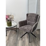 Стул GARLAND 360 град. поворот. HAGA-16 Серый, ткань/ GINO-457 Серый, ткань/ Черный, ®DISAUR