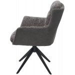 Стул GARLAND 360 град. поворот. HAGA-16 Серый, ткань/ GINO-457 Серый, ткань/ Черный, ®DISAUR