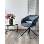 Стул EMBER 360 град. поворот. 7525-56 Синий, велюр/ ENJOY-315 Синий, ткань/ Черный, ®DISAUR