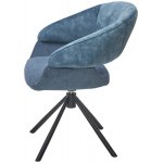 Стул EMBER 360 град. поворот. 7525-56 Синий, велюр/ ENJOY-315 Синий, ткань/ Черный, ®DISAUR