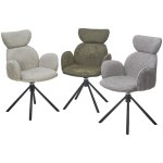 Стул VARDY 360 град.поворот. Brego-31 Бежевый, ткань/ 7525-01 Бежевый, велюр/Черный, ®DISAUR