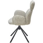 Стул VARDY 360 град.поворот. Brego-31 Бежевый, ткань/ 7525-01 Бежевый, велюр/Черный, ®DISAUR
