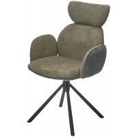 Стул VARDY 360 град.поворот. Brego-77 Зеленый, ткань/ 7525-156 Зеленый, велюр/Черный, ®DISAUR