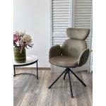 Стул VARDY 360 град.поворот. Brego-77 Зеленый, ткань/ 7525-156 Зеленый, велюр/Черный, ®DISAUR