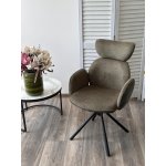 Стул VARDY 360 град.поворот. Brego-77 Зеленый, ткань/ 7525-156 Зеленый, велюр/Черный, ®DISAUR