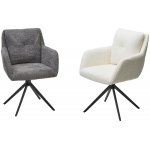 Стул MEADOW 360 град. поворот. Белый XD841-01, букле / черный каркас, ®DISAUR