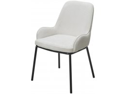 Стул BRIO CATO-01 Белый, фактурная ткань / черный каркас, ®DISAUR