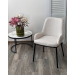 Стул BRIO CATO-01 Белый, фактурная ткань / черный каркас, ®DISAUR