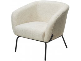 Кресло HARPER Modica-040 бежево-белый, ткань / черный каркас, ®DISAUR