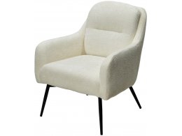 Кресло ARGOS 3018-01 белый, шенилл / черный каркас, ®DISAUR