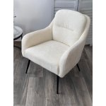 Кресло ARGOS 3018-01 белый, шенилл / черный каркас, ®DISAUR