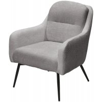 Кресло ARGOS 3018-03 светло-серый, шенилл / черный каркас, ®DISAUR