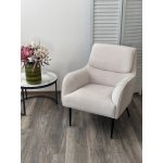 Кресло MAGDA Cato-01 белый, ткань / черный каркас, ®DISAUR