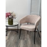 Стул SAGE 3018-10 бежевый, шенилл / черный каркас, ®DISAUR