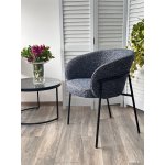 Стул GUST цвет стальной синий TOPIC 330 / черный каркас / Товарный знак DISAUR