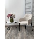 Стул WILSON Daly-02 светло-бежевый, ткань / черный каркас, ®DISAUR