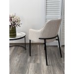 Стул WILSON Daly-02 светло-бежевый, ткань / черный каркас, ®DISAUR