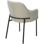 Стул WILSON Daly-02 светло-бежевый, ткань / черный каркас, ®DISAUR