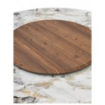 Стол КОЛИЗЕЙ D140 ARCTIC OCEAN, Белый мрамор, керамика / Черный каркас М-City