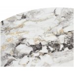 Стол КОЛИЗЕЙ D140 ARCTIC OCEAN, Белый мрамор, керамика / Черный каркас М-City