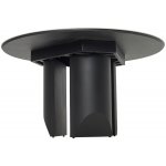 Стол КОЛИЗЕЙ D140 ARCTIC OCEAN, Белый мрамор, керамика / Черный каркас М-City