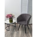 Стул RUNA, 360 град. поворот. B28 Темнор-серый, велюр / черный каркас, М-City