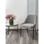 Стул GAVI Garna-018 серый, ткань / черный каркас, ®DISAUR Стул GAVI Garna-018 серый, ткань / черный каркас, ®DISAUR