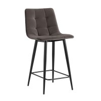 Стул полубарный Джанго велюр пепельно-серый высота сиденья 60 см