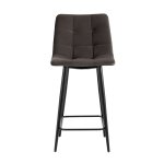 Стул полубарный Джанго велюр пепельно-серый высота сиденья 60 см