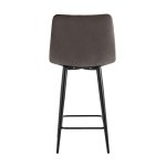 Стул полубарный Джанго велюр пепельно-серый высота сиденья 60 см