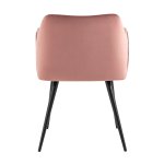 Стул с подлокотниками Джоэл велюр пыльно-розовый