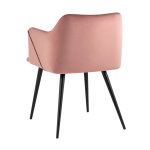 Стул с подлокотниками Джоэл велюр пыльно-розовый