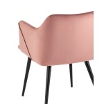 Стул с подлокотниками Джоэл велюр пыльно-розовый