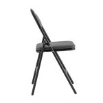 Стул складной Hagen экокожа серый каркас черный