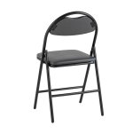 Стул складной Hagen экокожа серый каркас черный