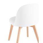 Стул Fog с подушкой белый деревянные ножки