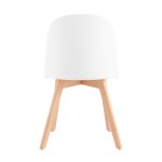 Стул Fog с подушкой белый деревянные ножки