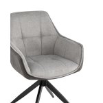 Стул обеденный Alba серый спинка экокожа