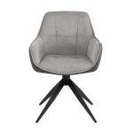 Стул обеденный Alba серый спинка экокожа