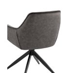 Стул обеденный Alba серый спинка экокожа