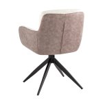 Стул обеденный Waldo молочный c бежевой экокожей