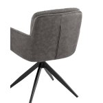 Стул обеденный Waldo серый с серой экокожей