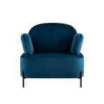 Кресло Кэнди с подлокотниками велюр синий