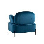 Кресло Кэнди с подлокотниками велюр синий
