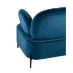 Кресло Кэнди с подлокотниками велюр синий