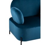 Кресло Кэнди с подлокотниками велюр синий